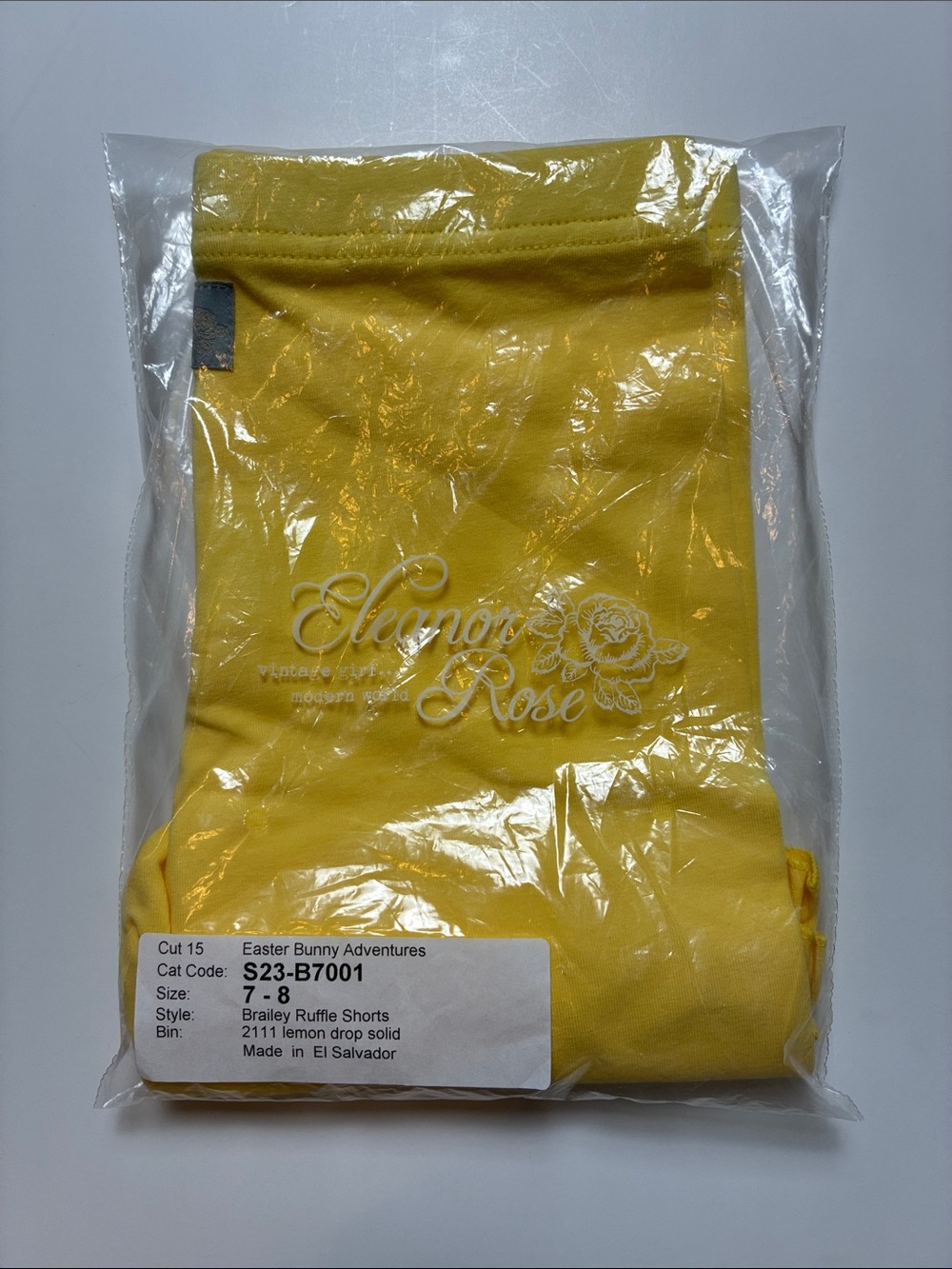 Eleanor Rose Lemon Yellow Girls' Brailey Ruffle Shorts